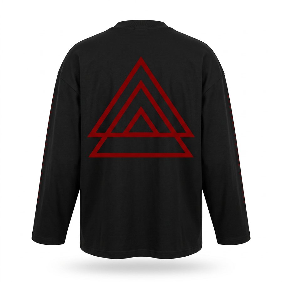 HAIZNBERG Longsleeve schwarz, Rückseite mit großem Logo