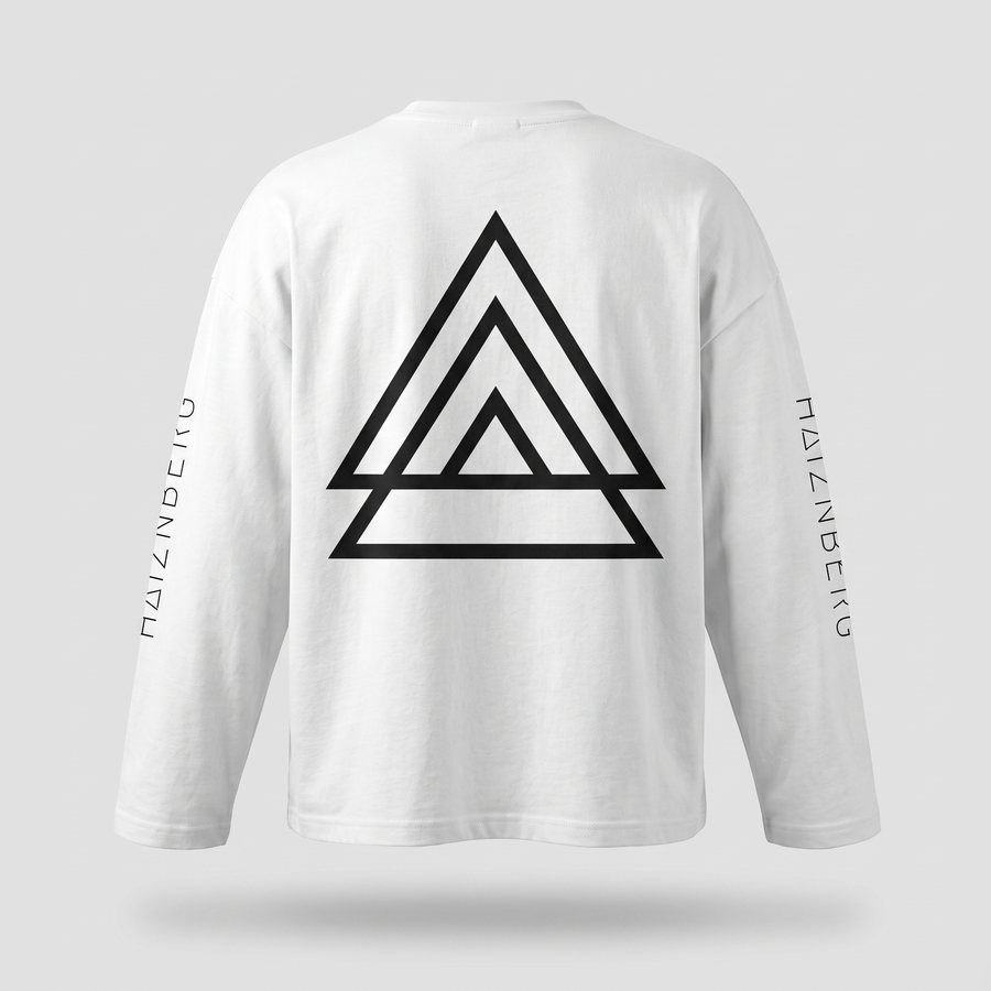 HAIZNBERG Longsleeve weiß, Rückseite mit großem Logo
